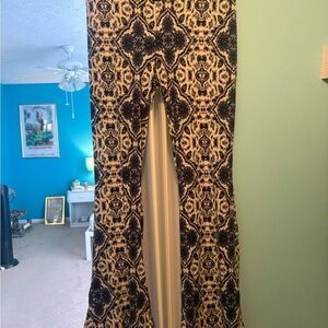 Bohemian Blue and Cream Paisley Pants